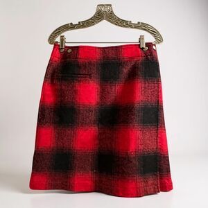 Pendleton Women’s Virgin Wool Buffalo Plaid Skirt Holiday Vintage Style